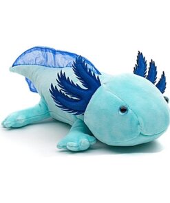 Axolotl Kuscheltier Leuchtet im Dunkeln Hellblau 32 cm