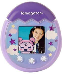 Bandai - Tamagotchi PIX - Lila Himmel - virtuelles elektronisches Haustier mit Farbdisplay, Touch-Schaltflächen, Spiele und Kamera - 42912