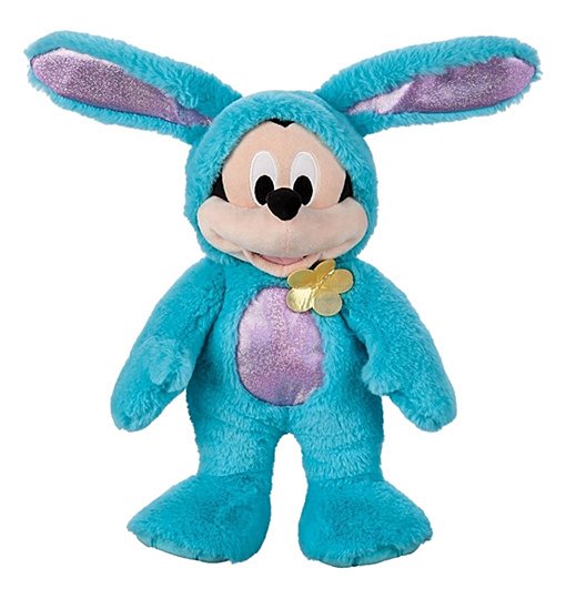 Disney Store Micky Maus Offizielles Kuscheltier im Flauschigen Häschenoutfit zu Ostern 34 cm,