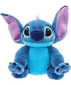 Disney Store Stitch Offizielles mittelgroßes Kuscheltier für Kinder, 38 cm, Kuscheltier mit Stickereien, Plüschoberfläche und beweglichen Schlappohren