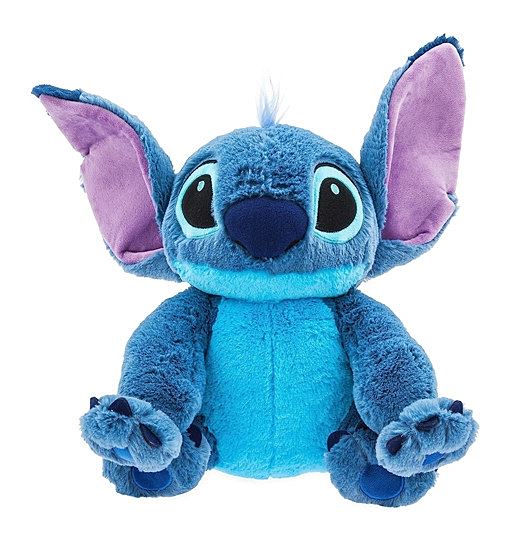 Disney Store Stitch Offizielles mittelgroßes Kuscheltier für Kinder, 38 cm, Kuscheltier mit Stickereien, Plüschoberfläche und beweglichen Schlappohren