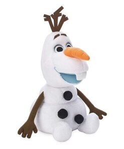 Disney Store Stofftier Olaf, Die Eiskönigin 2, Kuscheltier, 38 cm mit schimmernder Oberfläche und eingeprägten Schneeflocken, für alle Altersstufen geeignet