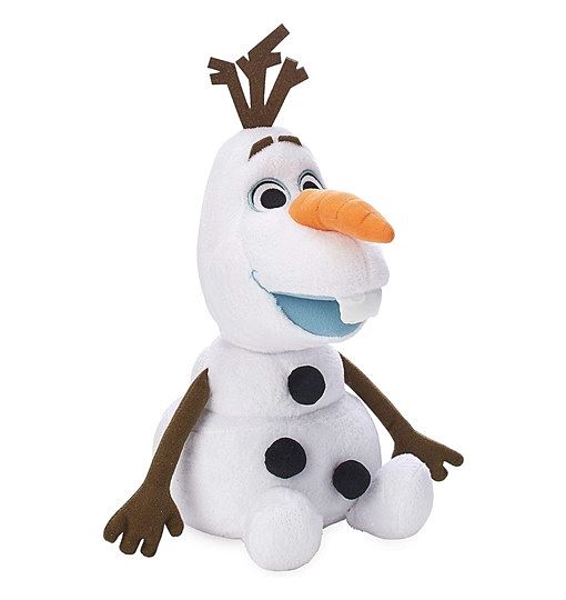 Disney Store Stofftier Olaf, Die Eiskönigin 2, Kuscheltier, 38 cm mit schimmernder Oberfläche und eingeprägten Schneeflocken, für alle Altersstufen geeignet
