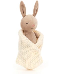 Jellycat Kuscheliger Hase in cremefarbener Decke 18 cm