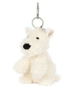 Jellycat Schlüsselanhänger Munro Scottie weiß 10cm