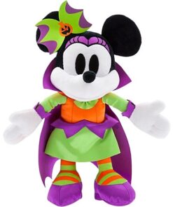 Minnie Maus Kuscheltier im Kürbiskostüm Offizieller Disney Store 35 cm