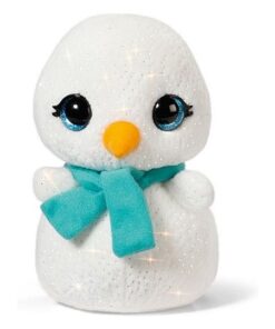 NICI 40302 Kuscheltier Schneemann NICIdoos 16cm, Plüschtier mit Glitzeraugen
