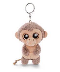 NICI 46941 Original – Glubschis Schlüsselanhänger Hobson 9cm – Affen Kuscheltieranhänger mit Schlüsselring für Schlüsselband, Schlüsselbund & Schlüsselhalter, braun beige