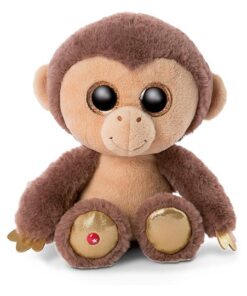 NICI 46949 Original – Glubschis Hobson 25 cm – Kuscheltier AFFE mit großen Augen – Flauschiges Plüschtier mit Glitzeraugen – Schmusetier für Kuscheltierliebhaber, braun beige