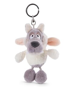 NICI 47086 Schlüselanhänger Ulvy 10cm – Wolf Kuscheltieranhänger mit Schlüsselring für Schlüsselband, Schlüsselbund, Schlüsselhalter & Schlüsselkette – Taschenanhänger, Grau Weiß