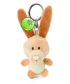 NICI 47540 Schlüsselanhänger 7cm bringe dir Glück – Glücksbringer Hasen-Anhänger für Schlüsselband, Schlüsselbund & Schlüsselkette, braun beige