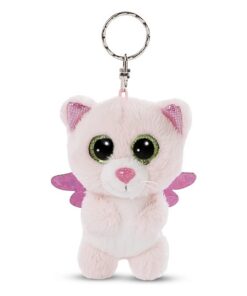 NICI 47833 Glubschis Schutzengel Schlüsselanhänger 9cm Katze Glowy Malli, pink