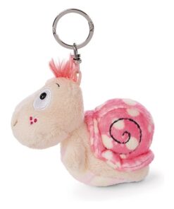 NICI 47935 Schlüsselanhänger Schnecke 10cm rosa, beige
