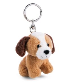 NICI 48136 Schlüsselanhänger Hund Kleiner Glücksbringer 6cm in Geschenkbox, BEIGE