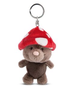 NICI 48191 Schlüsselanhänger Maulwurf Monimole 10cm Green, ROT