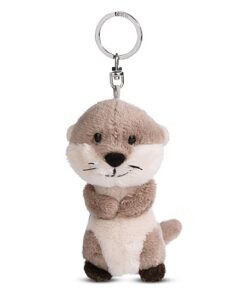 NICI 49142 Schlüsselanhänger Otter Oda 10cm grau-Nachhaltiger Begleiter Kuscheltieranhänger mit Schlüsselring für Schlüsselband, Schlüsselbund & Schlüsselhalter