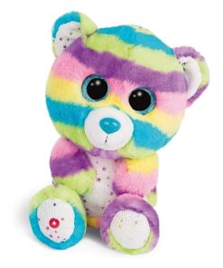 NICI Glubschis Das Original – Glubschis Bär Captain Cool 25 cm – Kuscheltier Teddy-Bär mit großen Augen – Flauschiges Plüschtier mit großen Glitzeraugen – Schmusetier für Kuscheltierliebhaber –