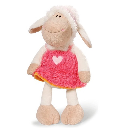 NICI Kuscheltier Schaf Jolly Frances stehend weiß/rosa 25 cm 48531