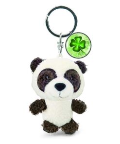 NICI Schlüsselanhänger Kleeblatt Symbol weiß schwarz 7 cm 47537