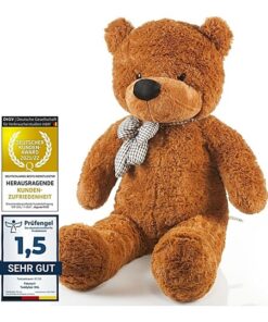 Original Feluna Riesen Teddybär XXL Kuschelbär mit Schleife Braun 120 cm