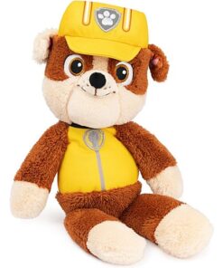 PAW Patrol Schlenkerplüsch Rubble Kuscheltier aus Frottee 30 cm