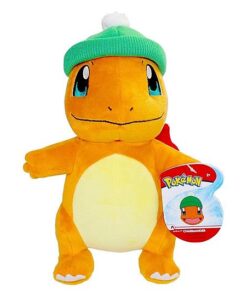 PoKéMoN WCT97728 Pokemon Charmander Holiday Beanie, 20,3 cm, Plüsch mit einzigartigem Zubehör