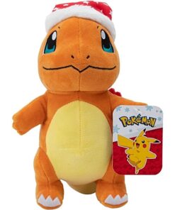 Pokémon Glumanda mit Weihnachtsmütze 20 cm PKW3103 Offiziell lizenziertes Plüschfigur