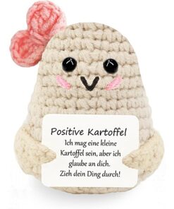 Positive Potato Kreative Strickwolle Kartoffel Motivationsgeschenk 8 cm Deutsch