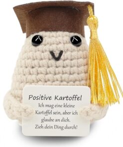 Positive Potato Pocket Hug Abschluss Prüfung Glücksbringer 7 cm Deutsch