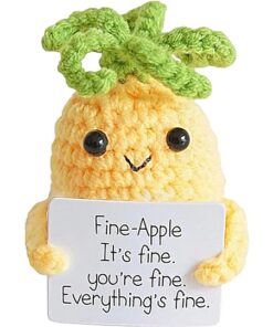 Positive Potato als Ananas Mini Strickpuppe Glücksbringer 6 cm