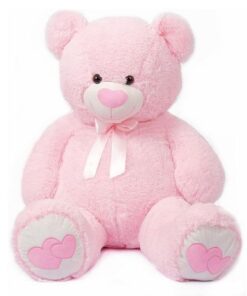 SNOWOLF Riesen XXL Teddybär Plüschbär mit Knopfaugen 110cm rosa
