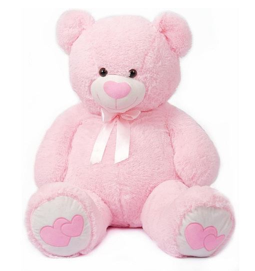 SNOWOLF Riesen XXL Teddybär Plüschbär mit Knopfaugen 110cm rosa