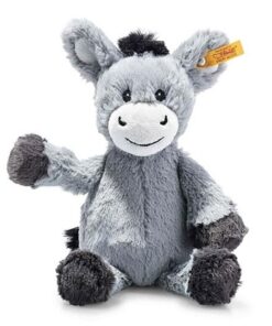 STEIFF® 242489 - Soft Cuddly Friends Dinkie Esel, Graublau