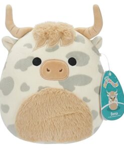 Squishmallows Borsa die Hochlandkuh 19 cm SQCR04117 Offizielles Kuscheltier
