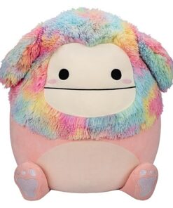 Squishmallows Diane Pfirsich Bigfoot mit Regenbogenhaaren 50 cm SQCR02138 Offizielles Kuscheltier