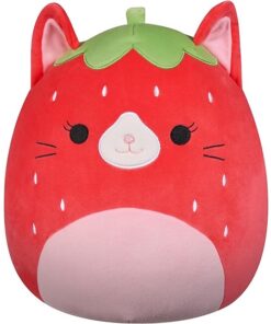 Squishmallows Olma die Erdbeer-Katze 30 cm SQCR06886 Offizielles Kuscheltier