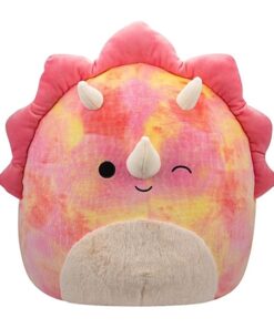 Squishmallows Trinity der rosa Triceratops 40 cm SQCR05478 Offizielles Kuscheltier