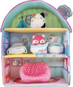 Squishville Fifis Hütte mit Zwei 5cm Mini Squishmallows und Zubehör