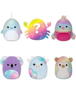 Squishville SQM0389-6er Pack Spaß Squad, superweiche Mini-Squishmallows, 5cm Plüschfiguren