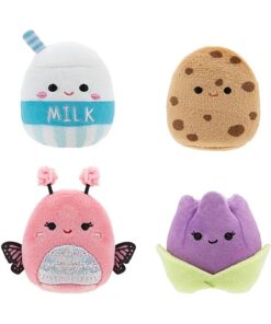 Squishville SQM0471-4er Pack Traumpaar Squad, superweiche Mini-Squishmallows, 5cm Plüschfiguren