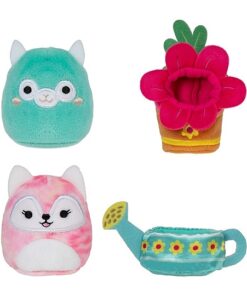 Squishville SQM0478 - Accessoire Set Ab in den Garten, superweiche Mini-Squishmallows, 5cm Plüschfigur mit Zubehör