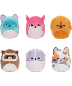 Squishville SQM0510-6er Pack Gute Kumpels Squad, superweiche Mini-Squishmallows, 5cm Plüschfiguren