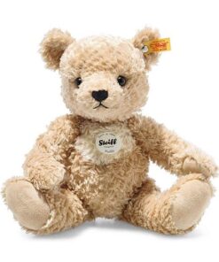 Steiff 014253 - Original Plüschtier Teddybär Paddy, Teddybären Kuscheltier ca. 30 cm, Markenplüsch mit Knopf im Ohr, Schmusefreund für Babys von Geburt an, Goldbraun