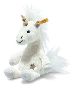 Steiff 067655 Unica Schlenker Einhorn - 20 cm - Kuscheltier - Weiss