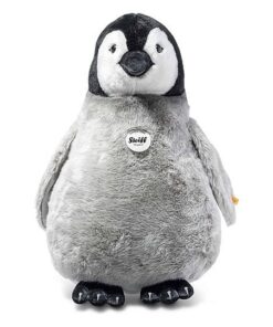 Steiff 075728 Flaps Pinguin 60cm, grau schwarz Weiss