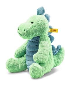 Steiff 087813 - Original Plüschtier Spott Stegosaurus, Soft Cuddly Friends ca. 28 cm, grün-Petrol