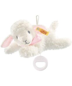 Steiff 239649 Träum-süß-Lamm Spieluhr Plüschtier, Mehrfarbig, Medium, 25 cm