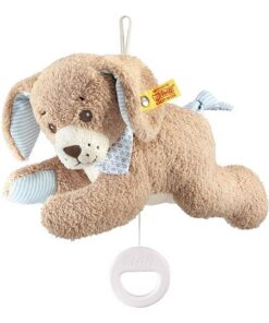 Steiff 239700 Gute-Nacht-Hund Spieluhr Plüschtier, Mehrfarbig, Medium, 22 cm