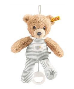Steiff 239922 Schlaf-gut-Bär Spieluhr Plüschtier, hellgrau, 20 cm
