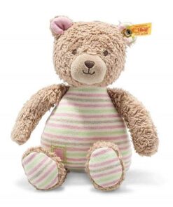 Steiff 242151 Teddybär Rosy, 24 cm, Spielzeug für Babys, GOTS Plüschtier hellbraun rosa, braun